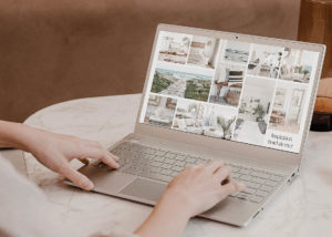 Mockup planche tendance déco bord de mer