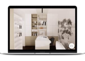 Mockup visuel 3d projet déco