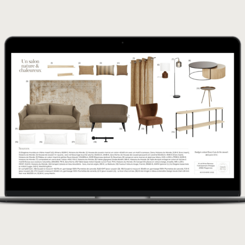 Mockup - Planche shopping sur fond