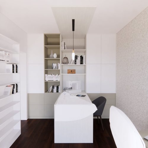 Projet 3D - Décoration bureau Beg-Meil- région de Quimper - Agencement sur-mesure