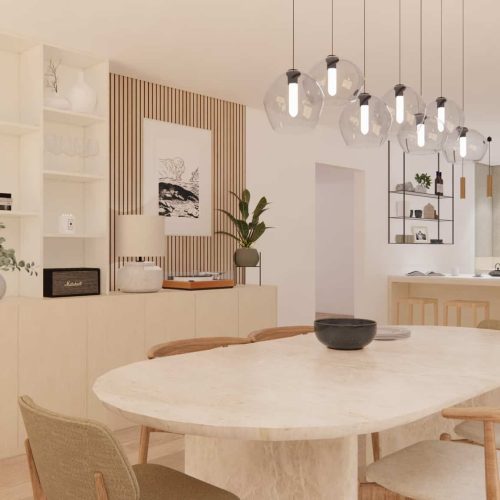 Rénovation maison de famille à Pleuven - Salle à manger et agencement sur-mesure